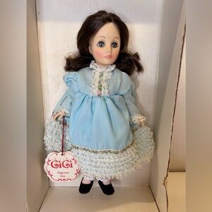 Effanbee GiGi Doll 1846 Sleep‎ Eyes Rooted Hair Blue Dress 11”